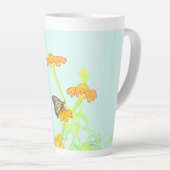 Beautiful Butterfly Latte Mug (Angle droit)