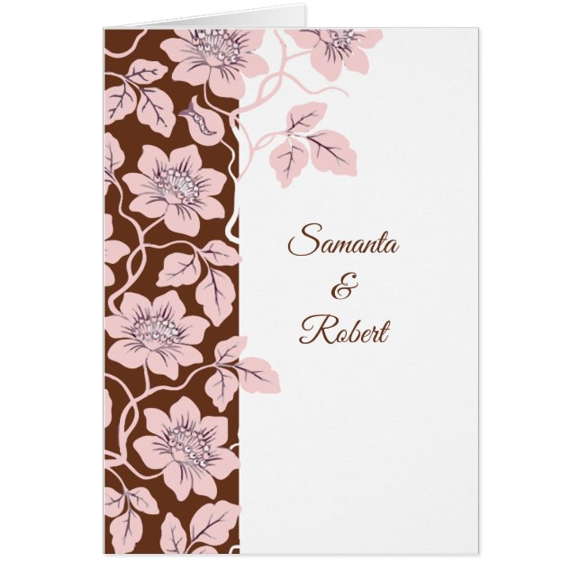 Beautiful floral wedding invitation (Devant)