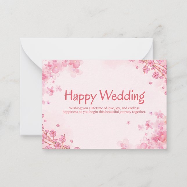 Beautiful Floral Wedding Invitation Template (Devant)
