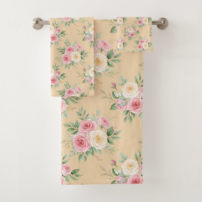 Beautiful Flowers in Pastel Color on Beige (En situation)