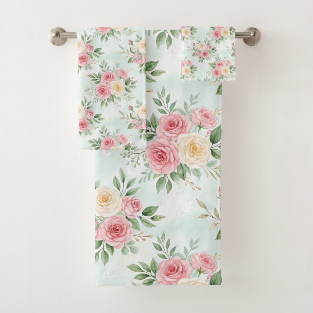 Beautiful Flowers in Pastel Color on Light Blue  (En situation)