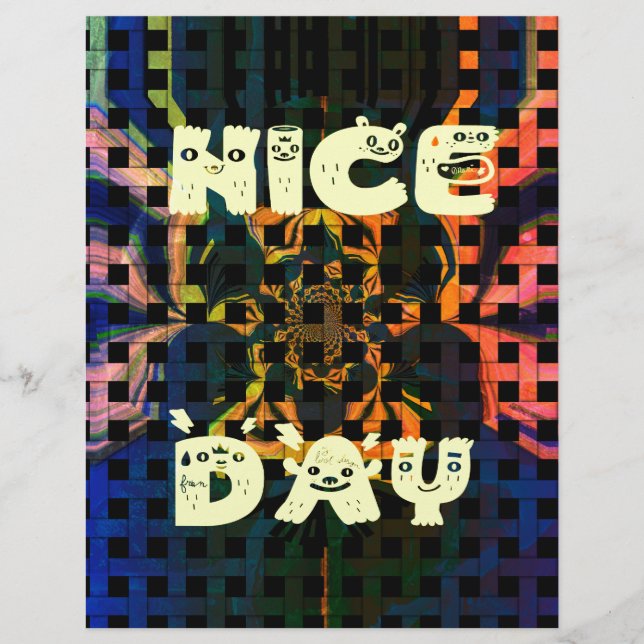Beautiful have a Nice Day Text Print vecteur (Devant)