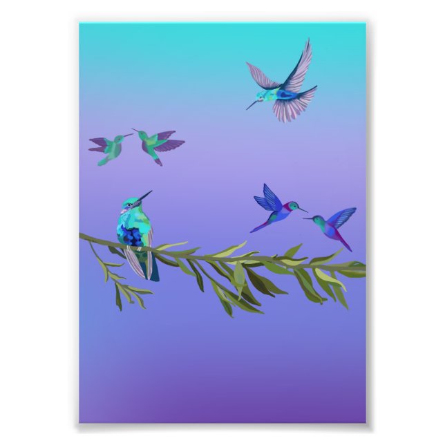 Beautiful love birds wall art poster (Devant)