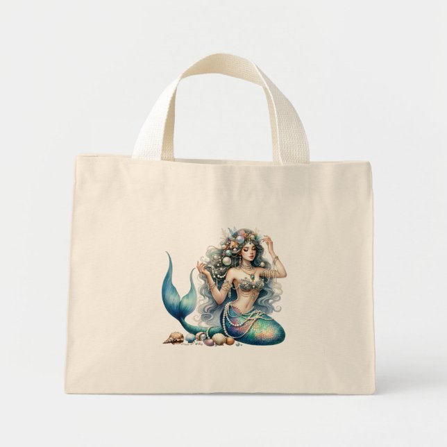 Beautiful Mermaid Large Tote Bag (Devant)