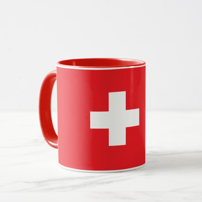 Beautiful Switzerland Flag Mug (Devant gauche)