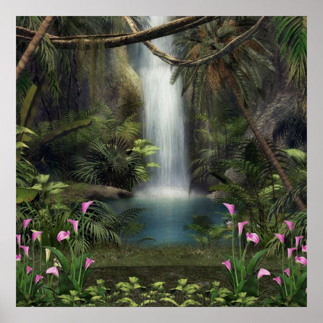 Beautiful Waterfall poster (Devant)