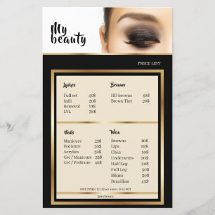 Beauty Salon Black & Golden Frame Tarifs