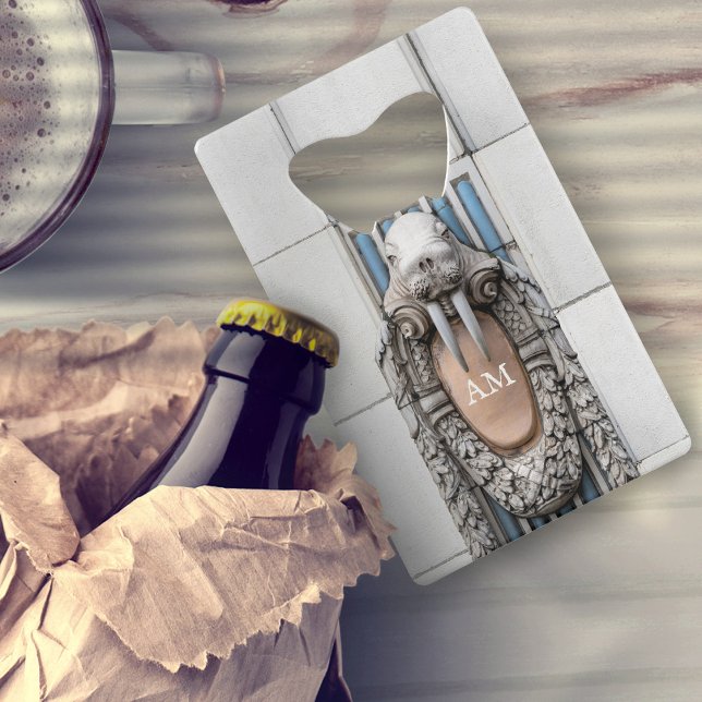 Beaux Arts Walrus Sculpture Monogramme personnalis (Créateur téléchargé)