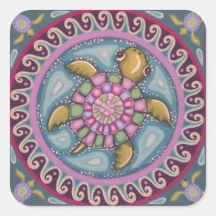 Beaux autocollants de tortue par Soozie Wray