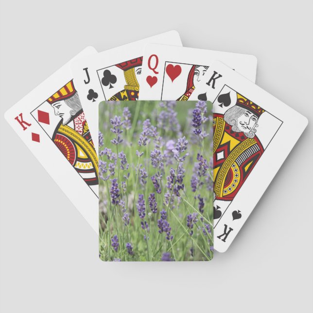 Beaux Cartes à jouer à la lavande (dos)