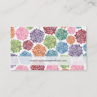 Beaux cartes de visite floraux de coutume de