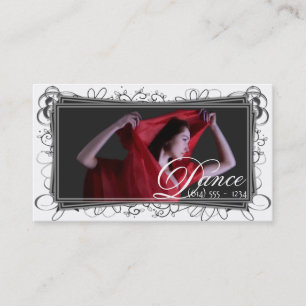 Beaux cartes de visite rouges de danseur
