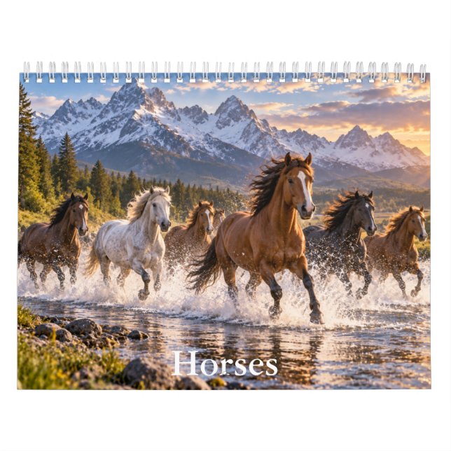 Beaux Chevaux Calendrier Scénique de Cheval (Protection)