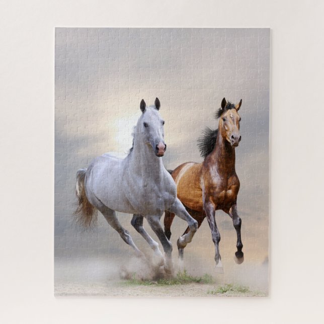 Beaux chevaux de course, Jigsaw Puzzle (Vertical)