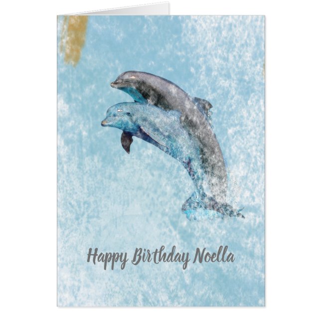 Beaux dauphins sauteurs Art heureux (Devant)