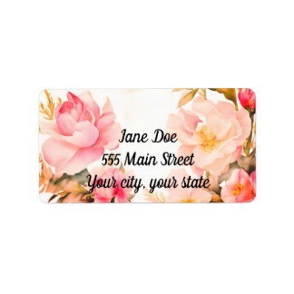 Beaux étiquettes de adresse floraux