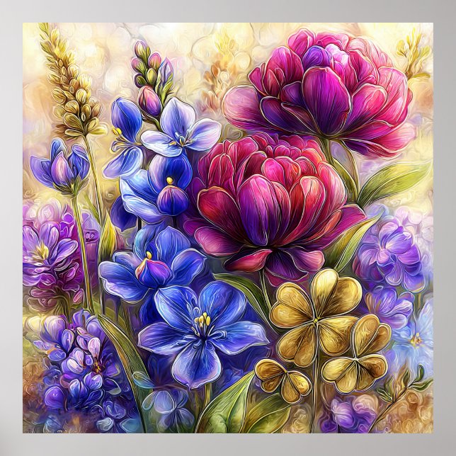 Beaux fleurs de printemps Art mural 15 (Devant)