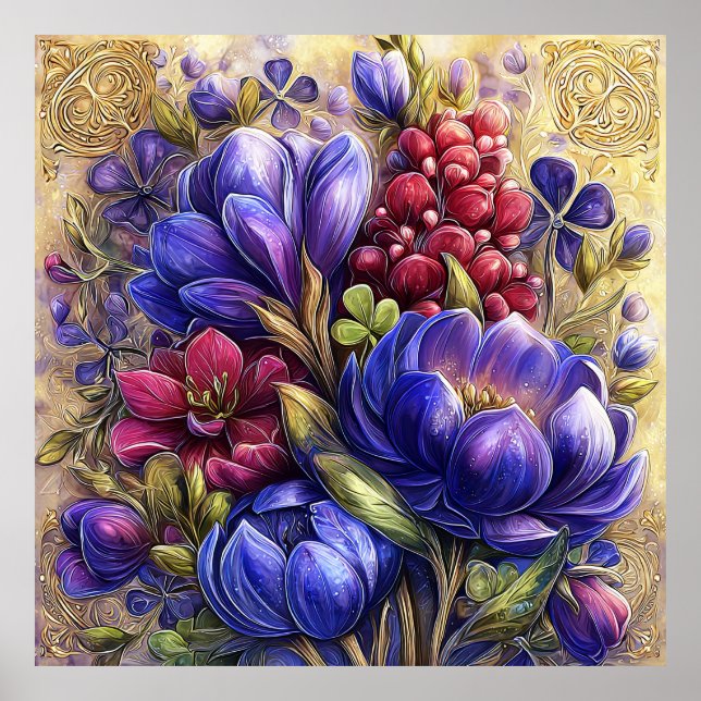 Beaux fleurs de printemps Art mural 18 (Devant)