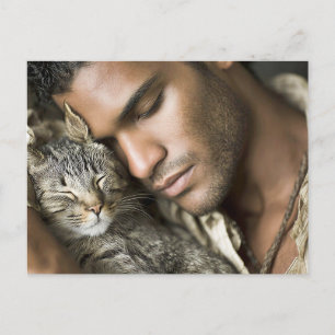 Beaux Hommes & Cartes d'Art de Chats