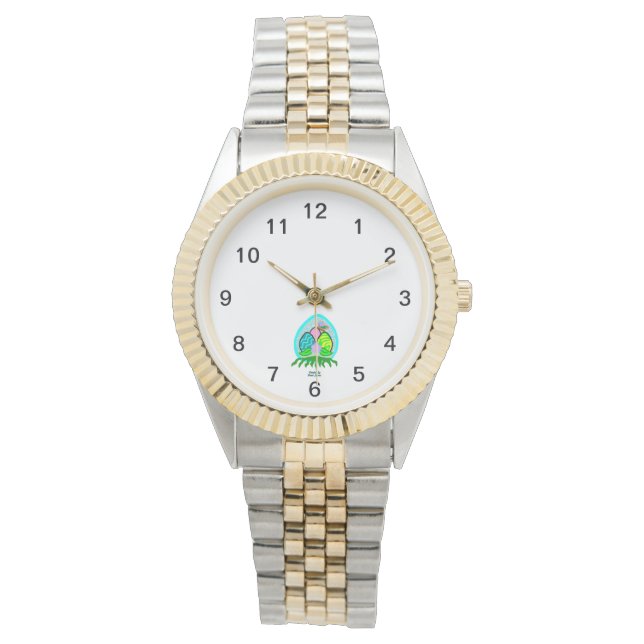Beaux OEufs de Pâques Unisex Montre Deux Tons (devant)