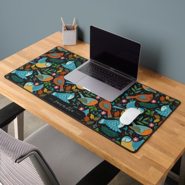 Beaux oiseaux et fleurs motif (Bureau 2)