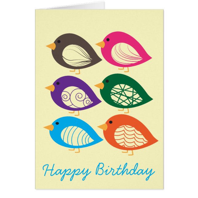 Beaux oiseaux excentriques et colorés (Devant)