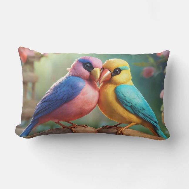 Beaux Oiseaux Imprimer Oreiller (Recto)