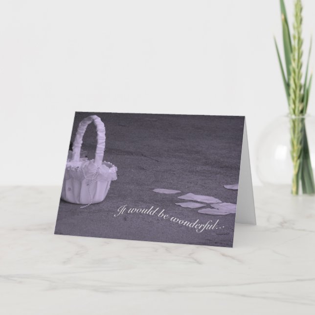 Beaux pétales et carte de demande de demoiselle de (Devant)