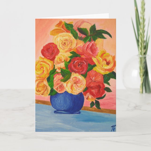 Beaux Roses - Carte de voeux (Devant)