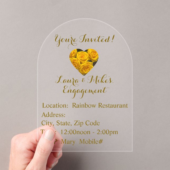 Beaux Roses, Invitation Fiançailles (In situ (ordinateur de poche))