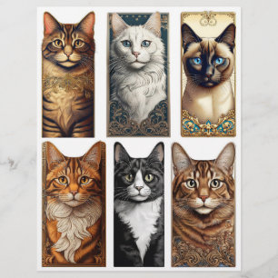 Beaux Signets de chats ou étiquettes