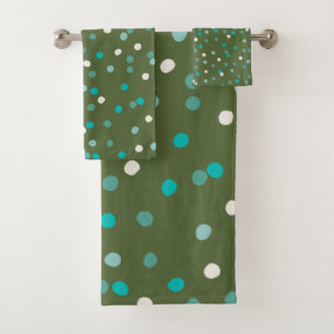 Beaux spots Pois d'hiver en vert et Turquoise