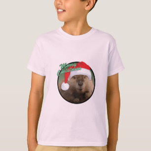 Beaver de Noël - T-shirt de base pour enfants