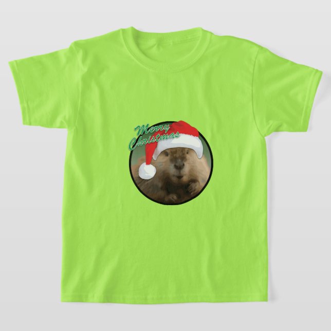 Beaver de Noël - T-shirt de base pour enfants (Poser)