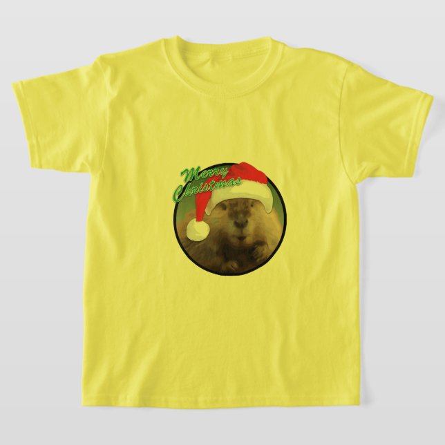 Beaver de Noël - T-shirt de base pour enfants (Poser)