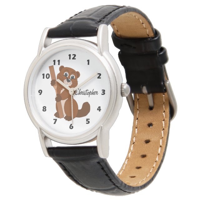 Beaver Design Montre Personnalisée (Incliné)