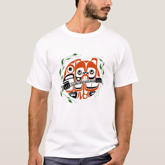 Beaver - T-shirt de style amérindien de la côte Ou (Devant)