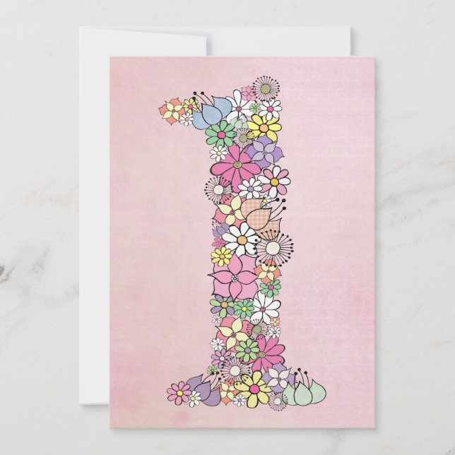 Bébé 1er anniversaire fête Invitation personnalisé (Devant)