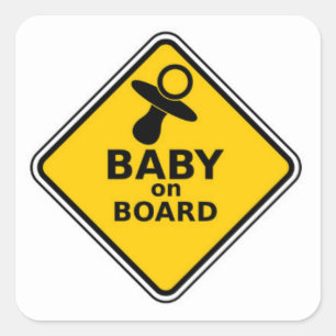 Bébé à bord autocollant carré