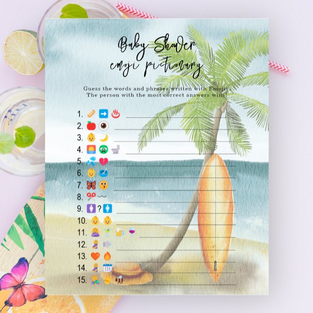 Bébé à bord - baby shower de jeu photo Emoji (Créateur téléchargé)