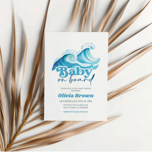 Bébé à bord Invitation Baby shower, Surf bébé