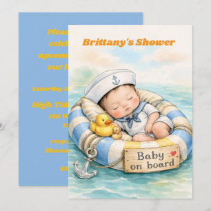 Bébé à bord Invitation de douche en téléchargement