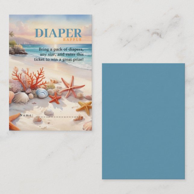 Bébé à bord Plage côtière Bébé Douche invitation (Devant / Derrière)