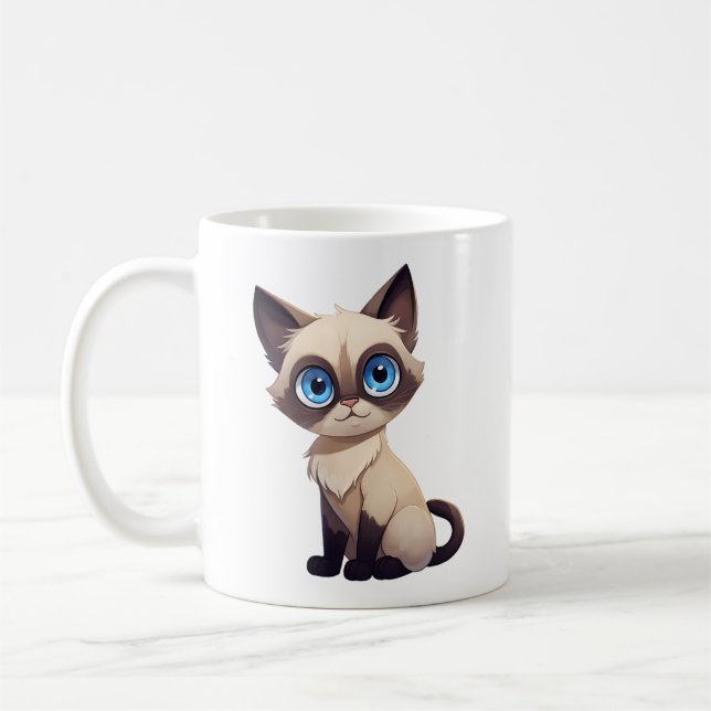 Bébé adorable mignonne Animaux Café Mug (Gauche)