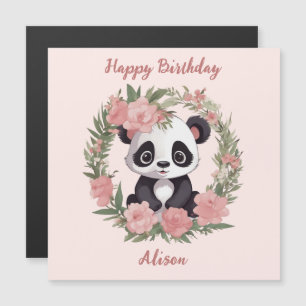 Bébé adorable Panda Ours avec fleurs