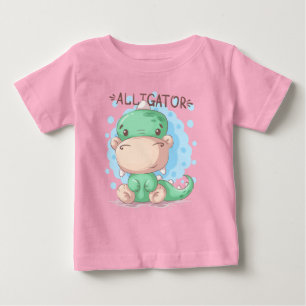 Bébé Adorables Joli Alligator Pour Enfants T-shirt