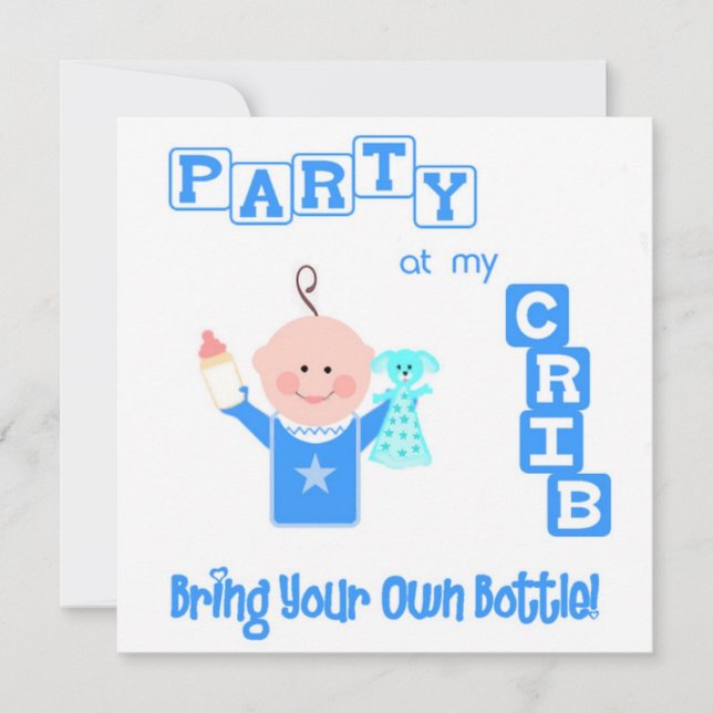 Bébé amusant / Invitation personnalisée pour bébé (Devant)