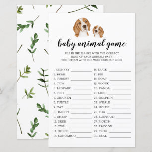 Bébé animal jeu Beagle aquarelle thème