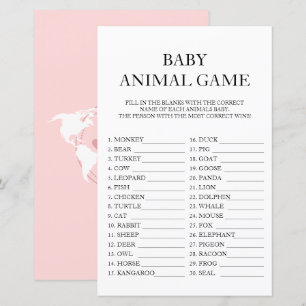 Bébé animal jeu Voyage Baby shower de passeport