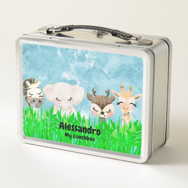 Bébé Animaux Métal Lunchbox (Dos)